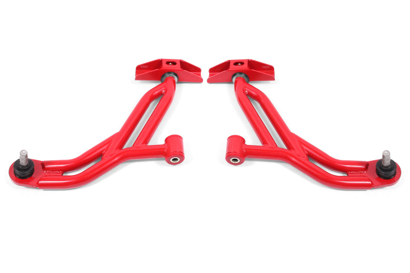 BMR Suspension 05-14 Ford Mustang Lower A-Arms - Red - Non-Adjustable - Racecraft Industries