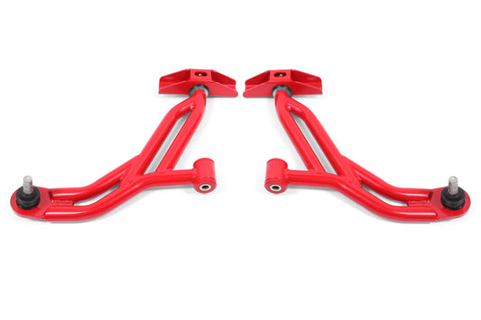 BMR Suspension 05-14 Ford Mustang Lower A-Arms - Red - Non-Adjustable - Racecraft Industries
