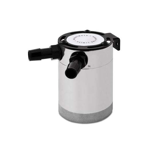Mishimoto Compact Baffled Oil Catch Can - 2-Port - Polished - Racecraft Industries