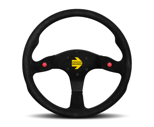 Momo MOD80 Steering Wheel 350 mm - Black Suede/Black Spokes - Racecraft Industries