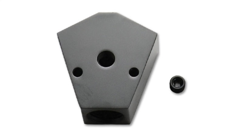 Vibrant Billet Aluminum Y-Block Fitting with 1/8in NPT Port - 1/2in NPT x 1/2in NPT x 1/2in NPT - Racecraft Industries