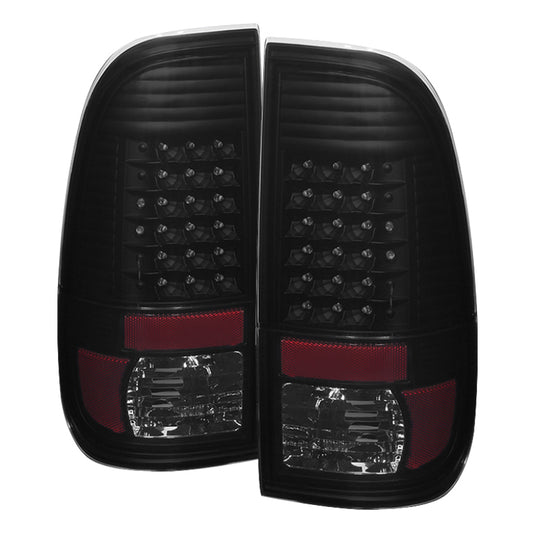 Xtune Ford Super Duty 08-15 LED Tail Lights Black Smoke ALT-JH-FS08-LED-BKSM - Racecraft Industries