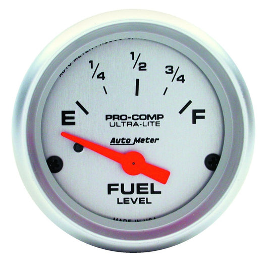 Autometer Ultra-Lite 52mm 73 OHMS Empty/10 OHMS Full Short Sweep Electronic Fuel Level Gauge - Racecraft Industries