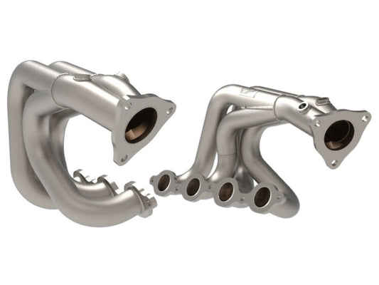 aFe Twisted 304SS Header 2020 Chevy Corvette (C8) 6.2L V8 - Titanium Ceramic Coated - Racecraft Industries