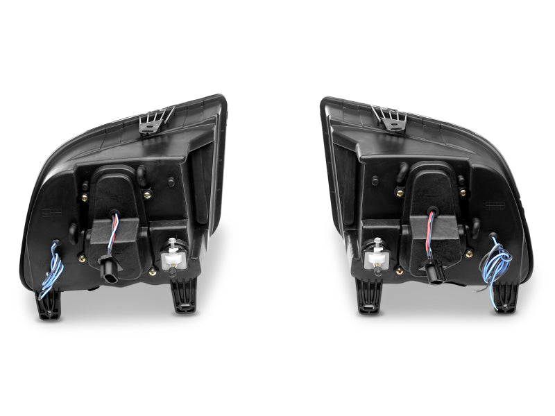 Raxiom 05-09 Ford Mustang w/ Halogen LED Halo Prjctr Headlights-Blk Hsng(Smoked Lens Exclude GT500) - Racecraft Industries