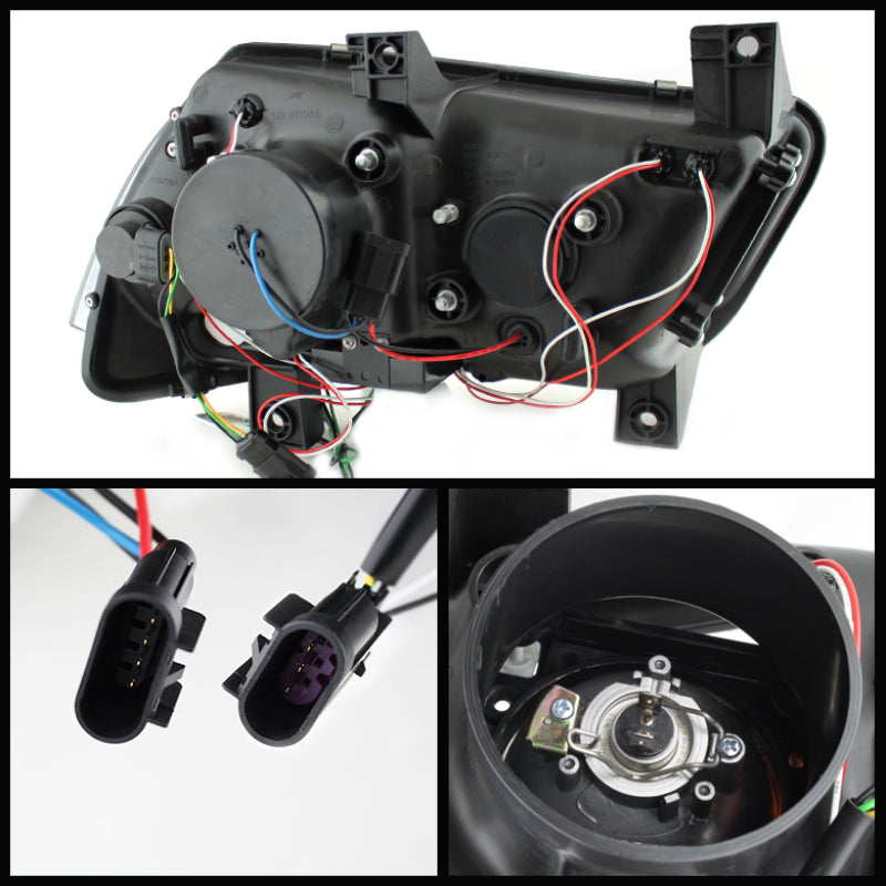 Spyder Dodge Charger 11-14 Projector Headlights Halogen - Light Tube DRL Blk PRO-YD-DCH11-LTDRL-BK - Racecraft Industries