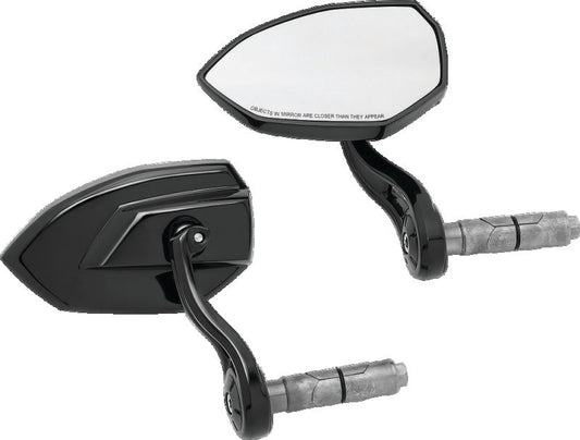 Kuryakyn Phantom Bar End Mirror Gloss Black - Racecraft Industries