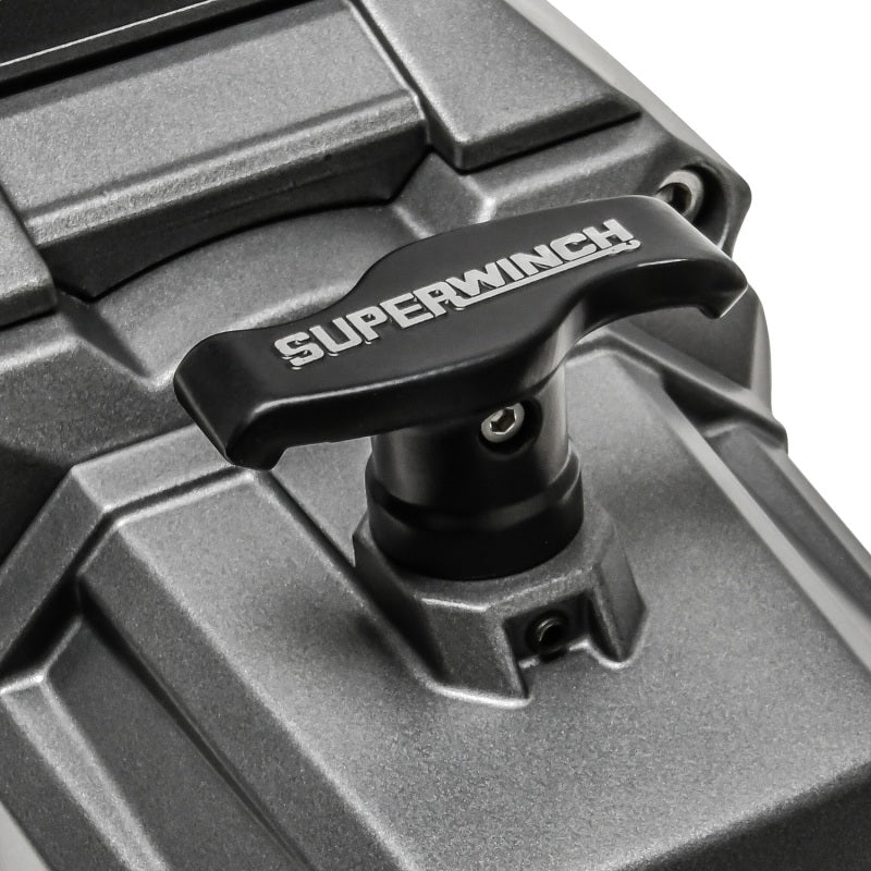 Superwinch 12000 LBS 12V DC 3/8in x 80ft Synthetic Rope SX 12000SR Winch - Graphite - Racecraft Industries