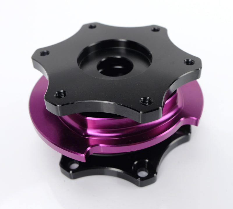 NRG Quick Release SFI SPEC 42.1 - Shiny Black Body / Shiny Purple Ring - Racecraft Industries