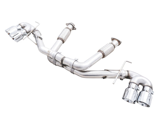 AWE Tuning 2020 Chevrolet Corvette (C8) Track Edition Exhaust - Quad Chrome Silver Tips - Racecraft Industries