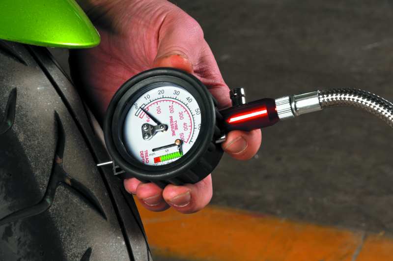 BikeMaster Tire Gauge 2-1 0-60 PSI - Racecraft Industries