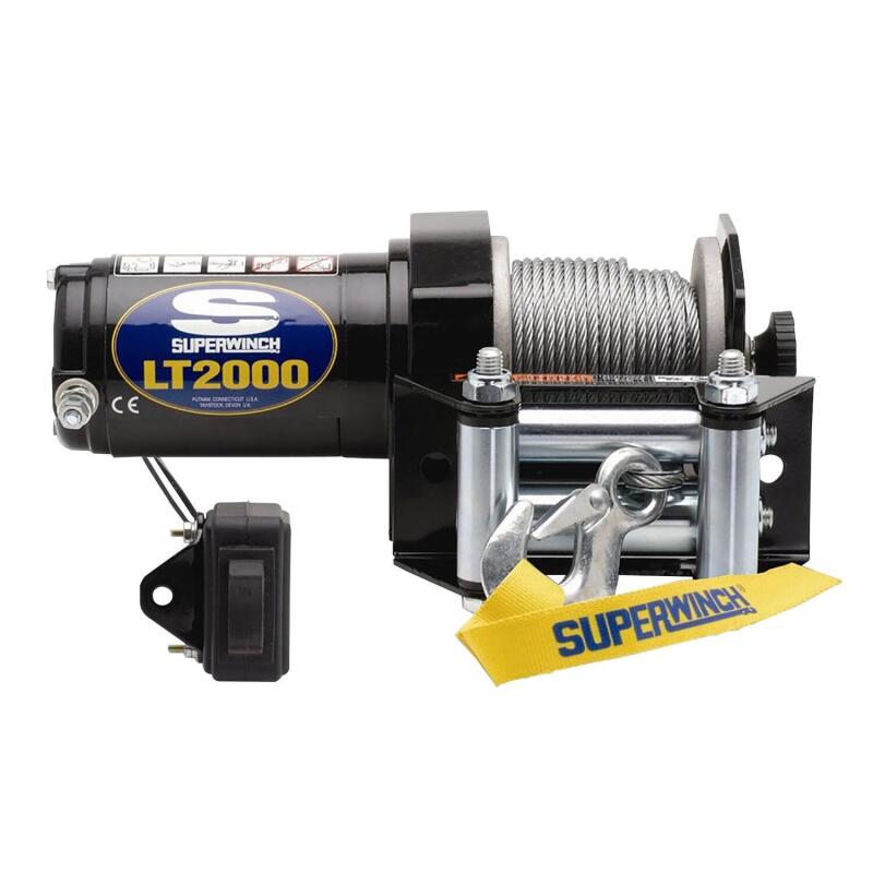Superwinch 2000 LBS 12V DC 5/32in x 49ft Steel Rope LT2000 Winch - Racecraft Industries
