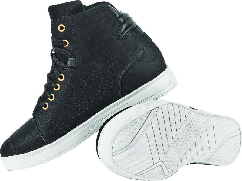 Speed and Strength Mad Dash Leather Shoes Black/White Womens - 10 - Racecraft Industries