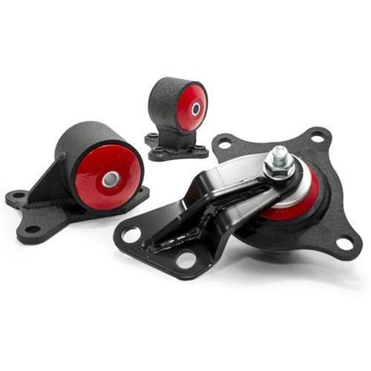 Innovative 01-05 Civic D-Series Black Steel Mounts 75A Bushings - Racecraft Industries