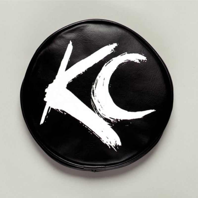 KC HiLiTES 6in. Round Soft Cover (Pair) - Black w/Yellow KC Logo - Racecraft Industries