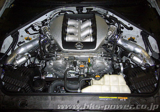 HKS 09-10 GT-R R35 SSQV4 BOV Kit Includes 2 SSQV & Polished Aluminum Pipes - Racecraft Industries