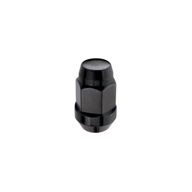 McGard Hex Lug Nut (Cone Seat Bulge Style) M14X1.5 / 22mm Hex / 1.635in. Length (4-Pack) - Black - Racecraft Industries