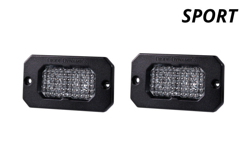 Diode Dynamics Stage Series 2 In LED Pod Sport - White Flood Flush RBL (Pair) - Racecraft Industries