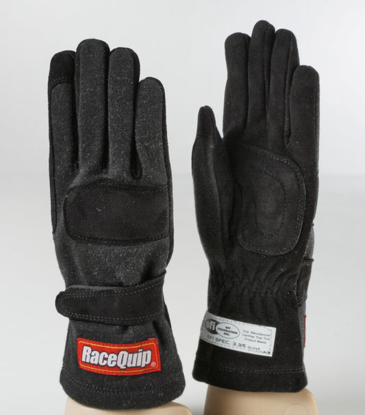 RaceQuip Black 2-Layer SFI-5 Glove - Large - Racecraft Industries