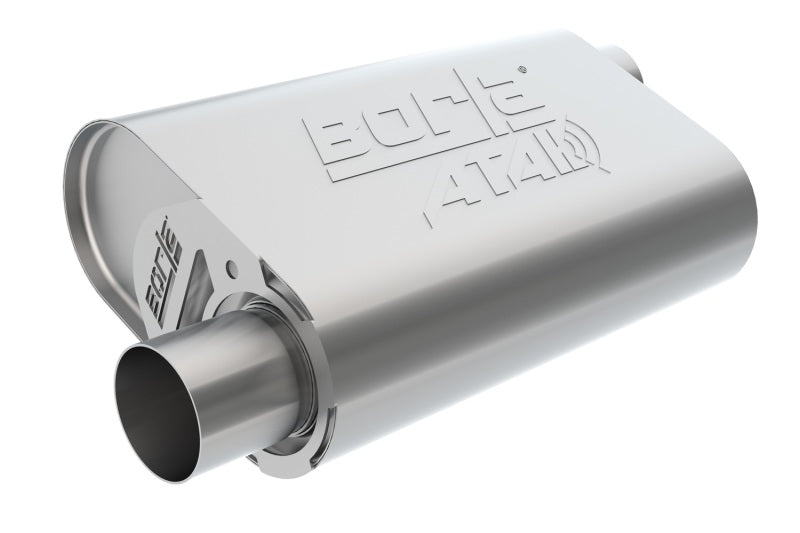 Borla CrateMuffler SBC Hot 350/383 3inch Offset/Offset 14in x 4.35in x 9in Oval Muffler - Racecraft Industries
