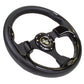NRG Reinforced Steering Wheel (320mm) Blk w/Gloss Black Trim - Racecraft Industries