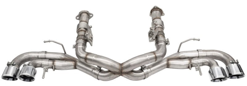 Corsa 20-24 Corvette C8 3in Xtreme Cat-Back Exhaust 4.5in Pol Quad Tips - Integrates stock AFM Valve - Racecraft Industries
