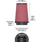 K&N Universal Rubber Filter Round Tprd 3.313in Flange ID x 4.75in Base OD x 3.5in Top OD x 6.5in H - Racecraft Industries