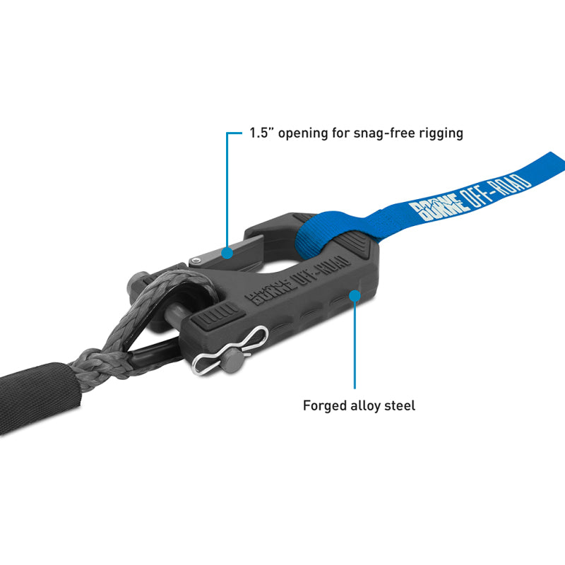 Borne Off-Road 12K Winch - Grey Synthetic Rope - Racecraft Industries