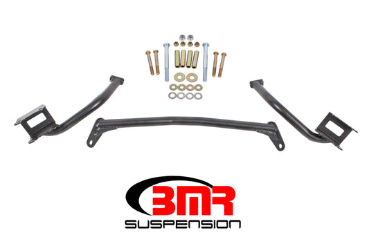 BMR 79-04 Fox Mustang Tubular Style Upper Torque Box Reinforcement Plates - Black Hammertone - Racecraft Industries