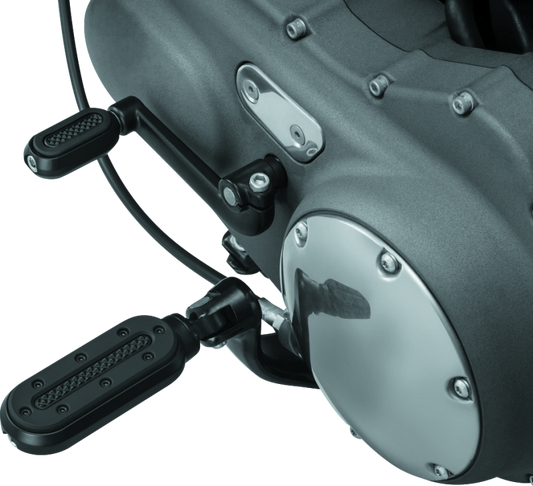 Kuryakyn Heavy Industry Pegs With Adapters Satin Black - Racecraft Industries