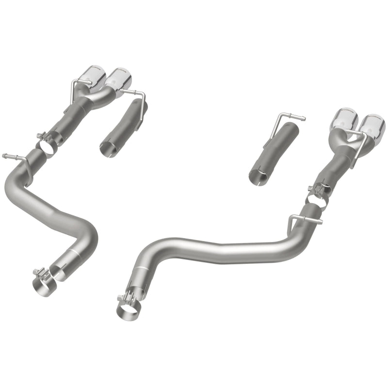 MagnaFlow Axle-Back, SS, 2.5in, Quad Split Rear 3.5in Tip 2015 Dodge Challenger 3.6L V6 - Racecraft Industries