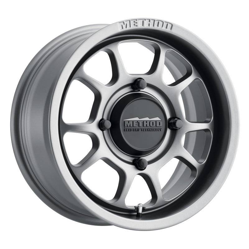 Method MR409 Bead Grip 15x7 / 5+2/38mm Offset / 4x156 / 132mm CB Steel Grey Wheel - Racecraft Industries