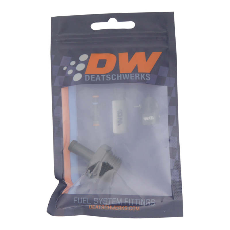 DeatschWerks 8AN ORB Male to 5/16in Male Barb Fitting (Incl O-Ring) - Anodized Matte Black - Racecraft Industries