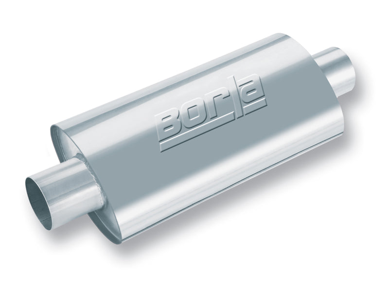 Borla XR-1 Racing Sportsman 2 1/2 inch Outlet / 2 1/2 inch Inlet 16in Case Oval Muffler - Racecraft Industries
