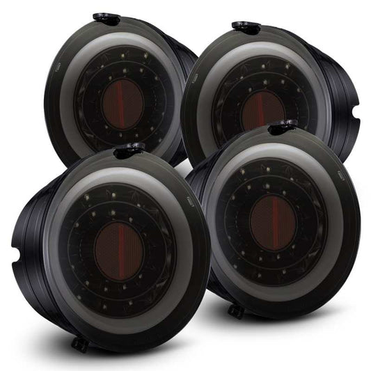 AlphaRex 05-13 Chevrolet Corvette PRO-Series LED Tail Lights Jet Black - Racecraft Industries