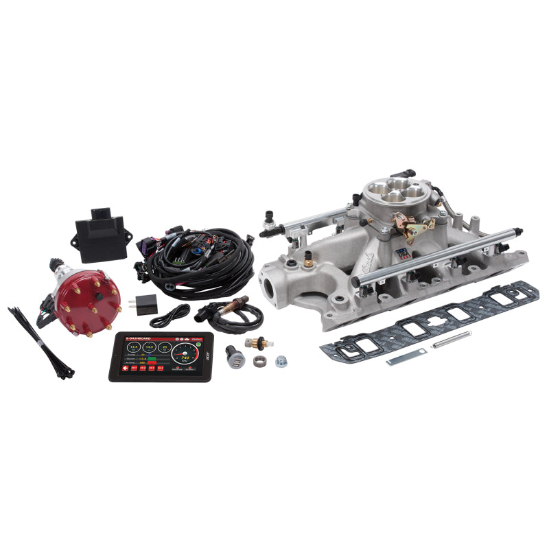 Edelbrock Pro Flo 4 Fuel Injection Kit Seq Port Ford 289-302 ci 550 HP 29 LbHr Injectors Satin - Racecraft Industries