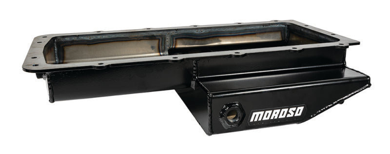 Moroso Ford 5.0 Coyote/Cobra (w/Rear Sump) Road Race Baffled Wet Sump 9.5qt 4.5in Steel Oil Pan - Racecraft Industries