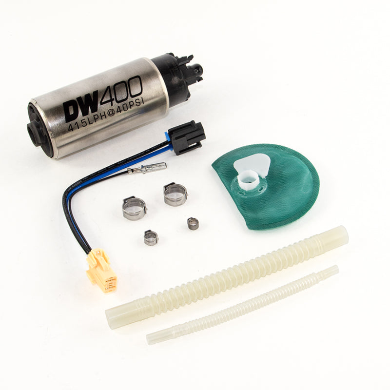 DeatschWerks 415LPH DW400 Fuel Pump w/9-1047 Install Kit 15-17 Ford Mustang V6/GT w/ 1/8in Venturi - Racecraft Industries