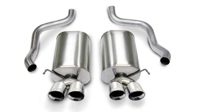 Corsa 2005-2007 Chevrolet Corvette C6 6.0L V8 Polished Sport Axle-Back Exhaust - Racecraft Industries