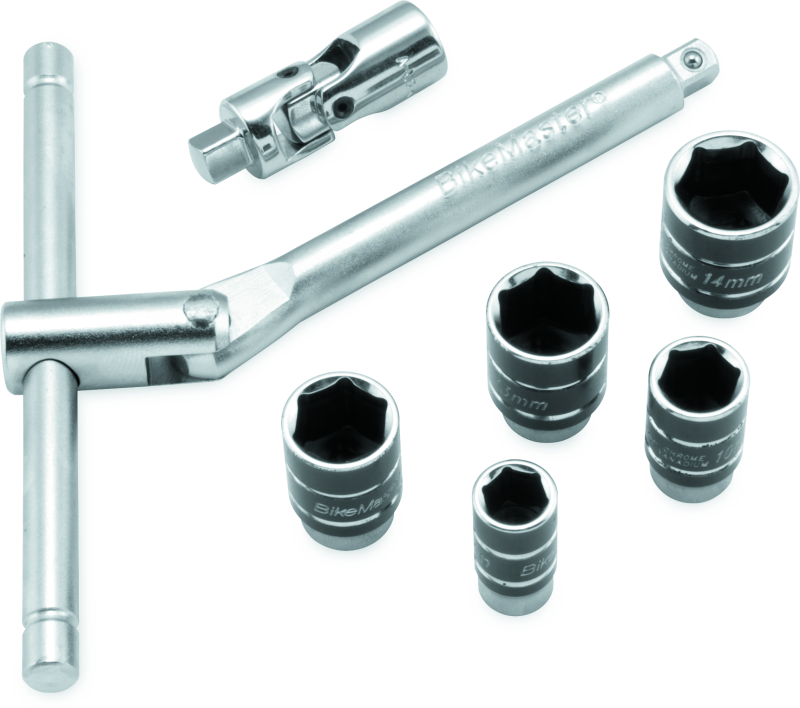 BikeMaster 1/4in Drive Compact Sliding and Folding T-Handle Set - Racecraft Industries