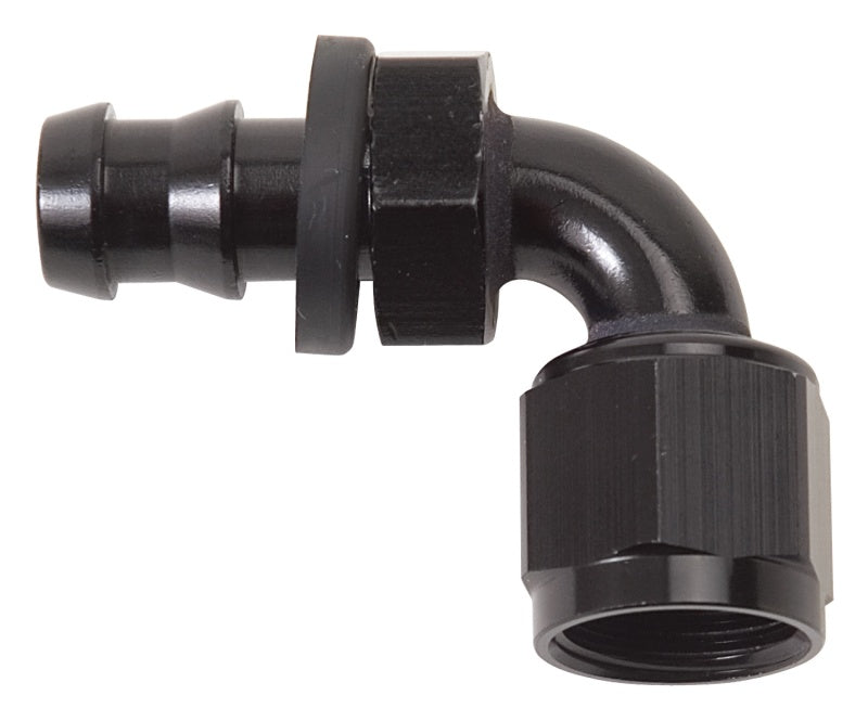 Russell Performance -8 AN Twist-Lok 90 Degree Hose End (Black) - Racecraft Industries