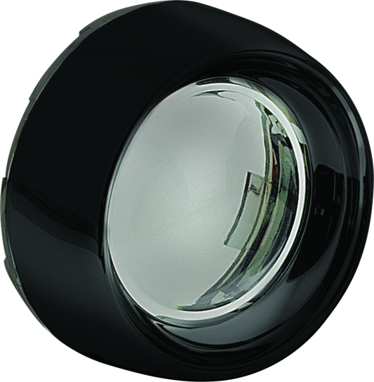 Kuryakyn Deep Dish Bezel For Bullet Turn Signals Smoke Lens Gloss Black - Racecraft Industries