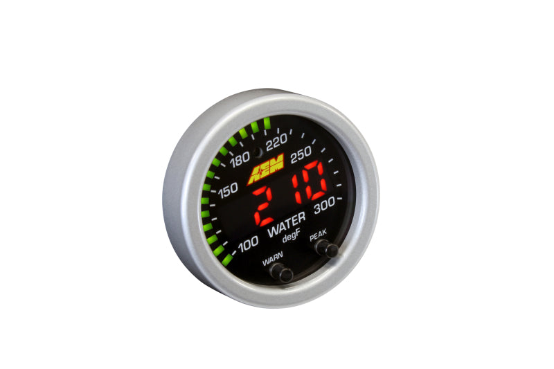 AEM X-Series Temperature 100-300F Gauge Kit (ONLY Black Bezel and Water Temp. Faceplate) - Racecraft Industries
