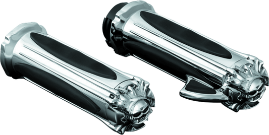 Kuryakyn Premium Zombie Grips With Throttle Boss Dual Cable Chrome - Racecraft Industries