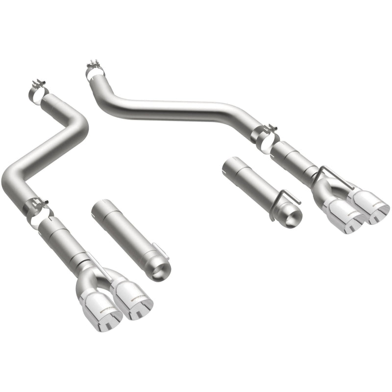 MagnaFlow Axle-Back, SS, 3in, Quad Split Rear 3.5 Tips 2015 Dodge Challenger incl SRT Hellcat - Racecraft Industries