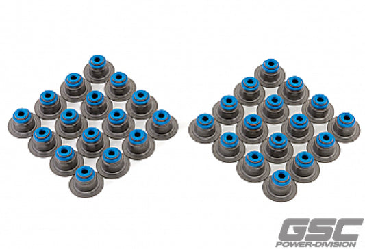 GSC P-D Ford Mustang 5.0L Gen 3 Coyote Valve Stem Seal w/Integrated Spring Seat - Set of 32 - Racecraft Industries