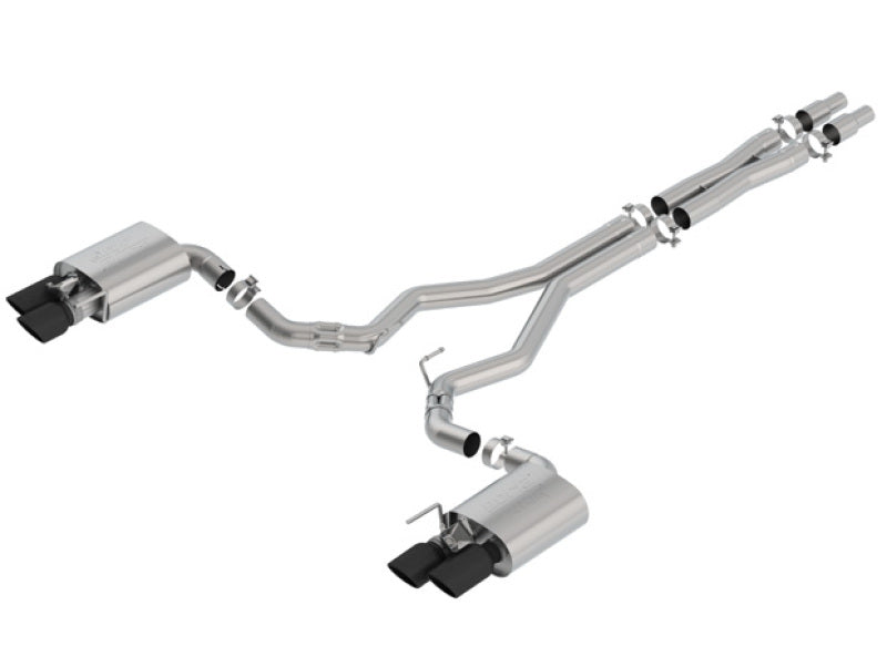 Borla 2018 Ford Mustang GT 5.0L AT/MT 3in ATAK Catback Exhaust Black Chrome Tips w/ Valves - Racecraft Industries