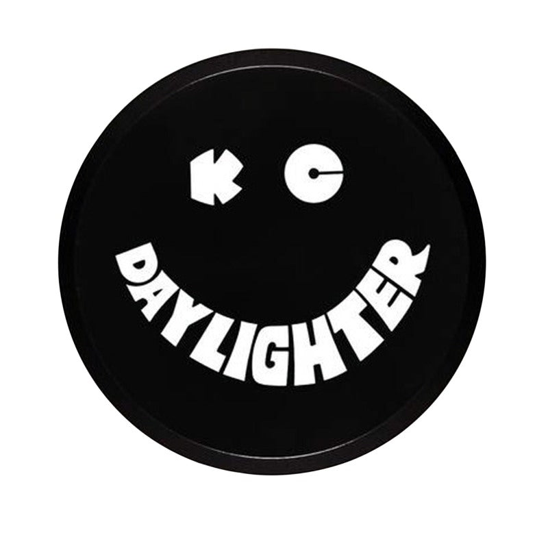 KC HiLiTES 6in. Round Hard Cover for Daylighter/SlimLite/Pro-Sport (Single) - Black w/White Smile - Racecraft Industries