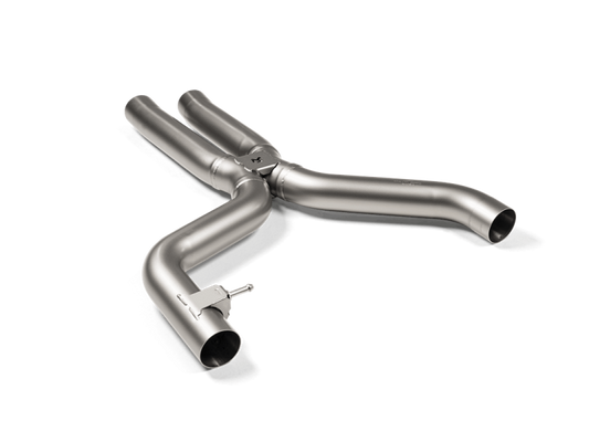 Akrapovic 2021+ BMW G87 M2, G80 M3 &amp; G82 M4 Evolution Short Link pipe w/o Resonator (Titanium) - Racecraft Industries