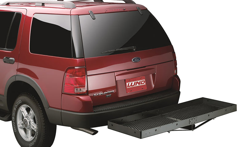 Lund Universal 20in X 60in Basic Cargo Carrier For 2in Hitches - Black - Racecraft Industries